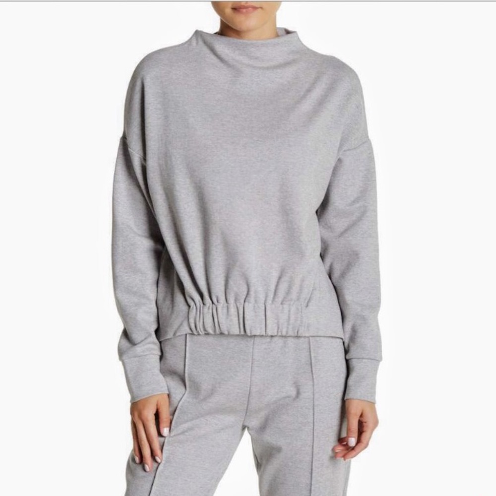 Threads 4 Thought Dara Mock Neck Long Sleeve Knit Pullover Hi lo hem NWT